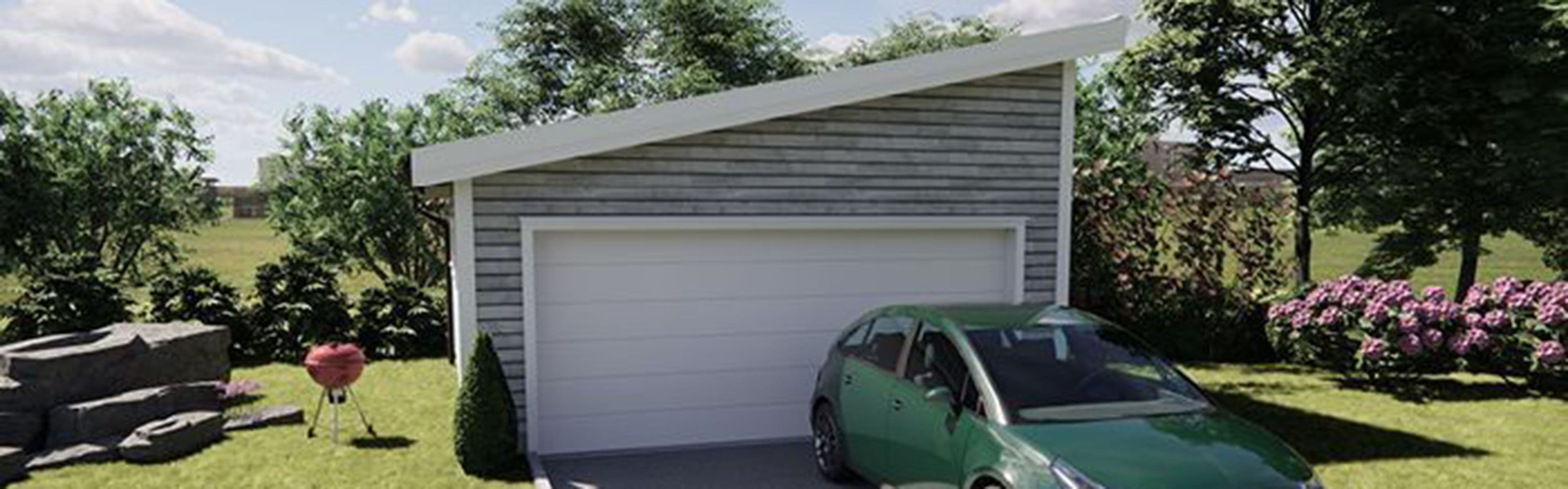 Garasje 7d: Dobbelgarasje skråtak 12 grader