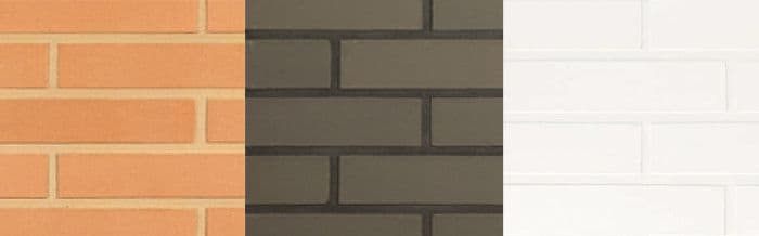 Teglstein i ulike farger.