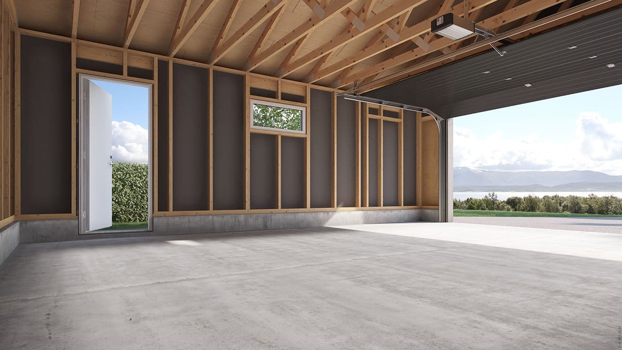 I Saltdalsgarasjen har du mulighet for innvendig bod og garasjeinnredning.