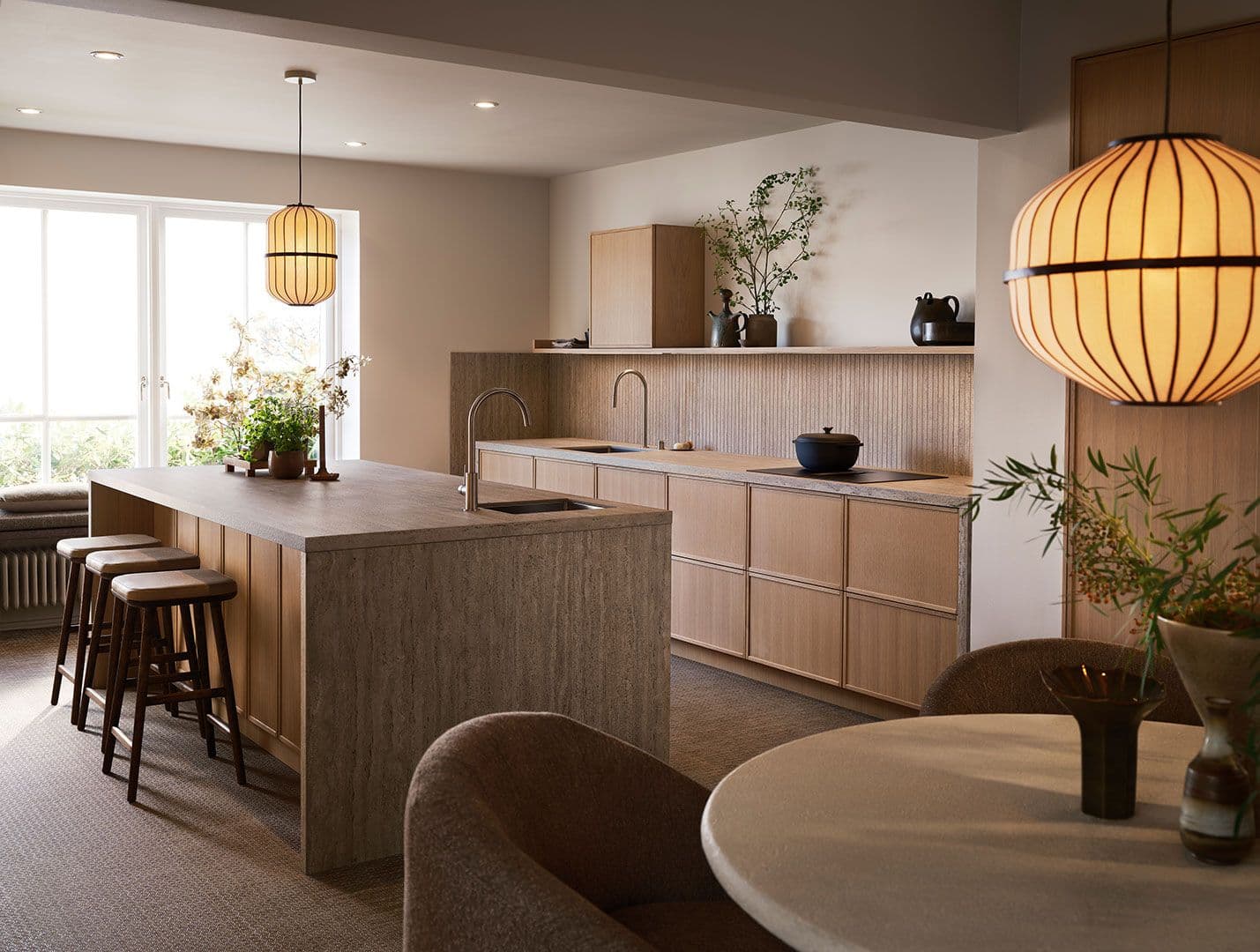 Kjøkken i fargen Dus Gul fra Drømmekjøkkenet.